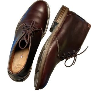 Clarks Mens Chukka Boots Lace Up Round Toe 13285 Leather 26120330 Burgundy 13M